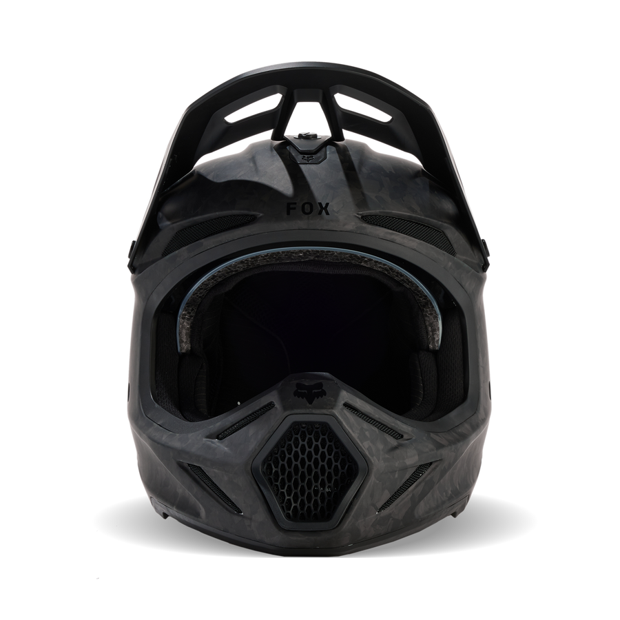 Fox V3 Carbon Solid Helmet - Black